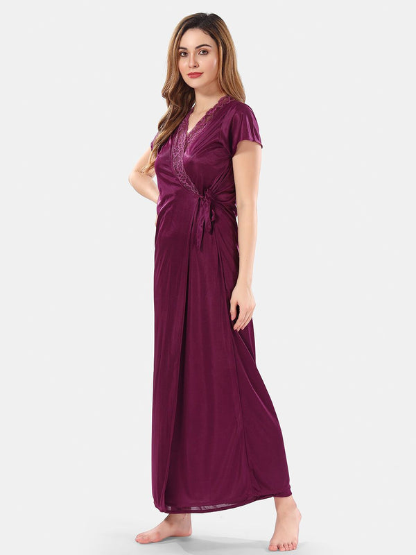 Be You Satin Maxi Nightdress With Robe