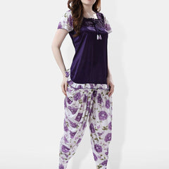 Be You Floral Printed Satin Night suit