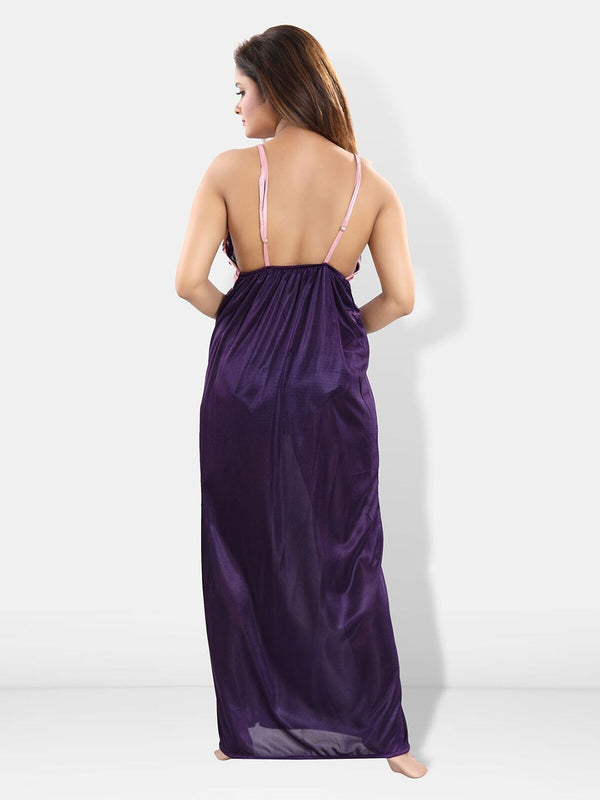 Be You V-Neck Maxi Wrap Nightdress with Robe