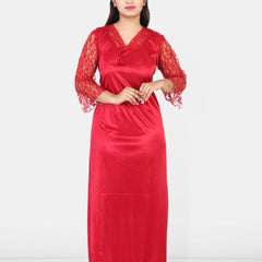 Be You Women Satin Maxi Nightdress