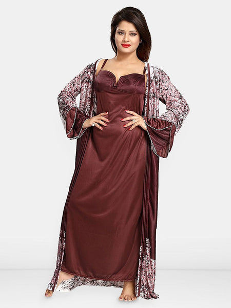 Be You Women Maxi Nightdress with Robe