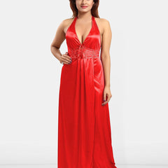 Be You Halter Neck Satin Maxi Nightdress