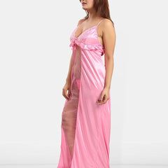 Be You Solid Satin Maxi Nightdress