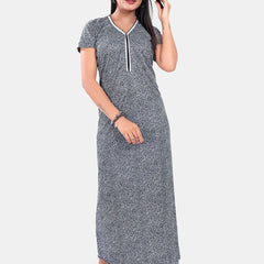 Be You Printed Satin Maxi Nightdress