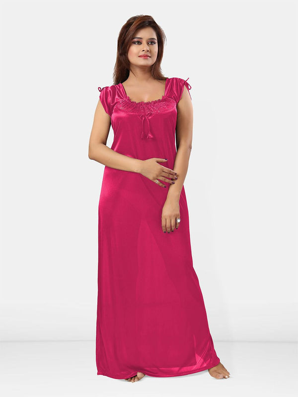 Be You Women Sleeveless Scoop Neck Maxi Nightdress