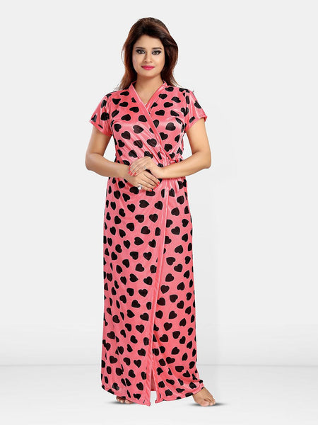 Be You Women Pack of 2 Printed Maxi Wrap Nightdress