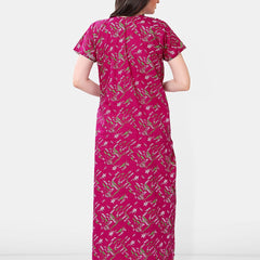 Be You Printed Pure Cotton Maxi Nightdress