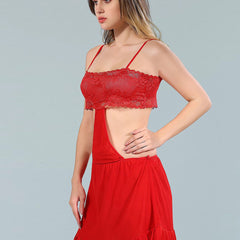 Be You Red Net Baby Doll
