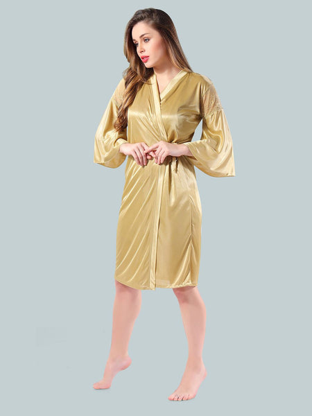 Be You Women Gold-Toned Nightdress