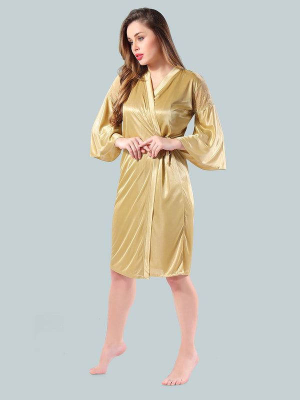 Be You Women Gold-Toned Nightdress