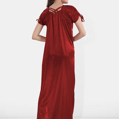 Be You V-Neck Satin Maxi Nightdress