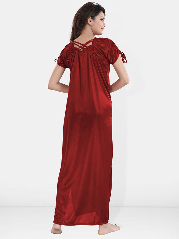 Be You V-Neck Satin Maxi Nightdress