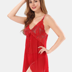 Be You Self Designed Net Baby Doll With Brief