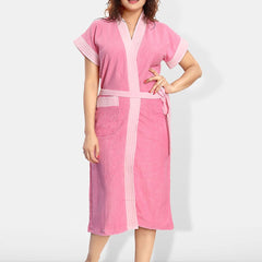 Be You Women Cotton Anti-bacterial Super Soft Bath Robe With Belt