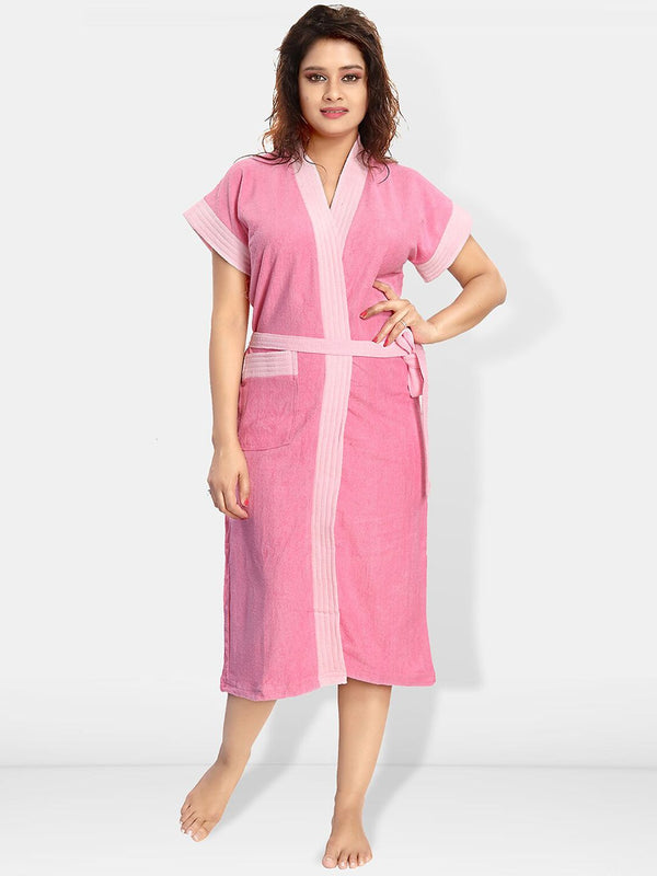Be You Women Cotton Anti-bacterial Super Soft Bath Robe With Belt
