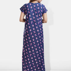 Be You Floral Printed Satin Maxi Nightdress