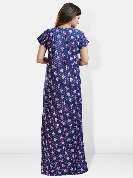 Be You Floral Printed Satin Maxi Nightdress