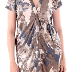 Be You Women Set Of 3 Brown Printed Nightdress
