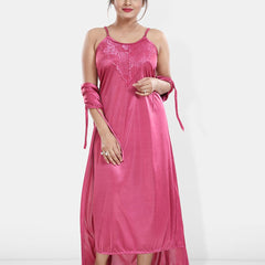 Be You Maxi Satin Wrap Nightdress With Robe