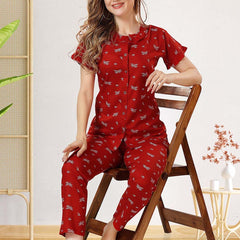 Be You Floral Printed Night Suit