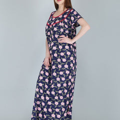 Be You Women Printed Maternity Maxi Nightdress