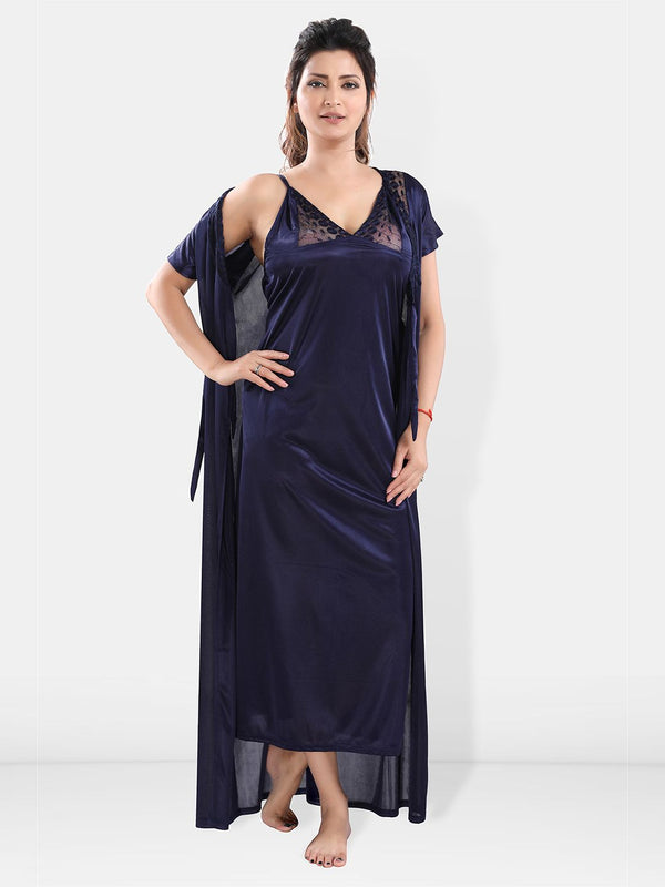 Be You Satin Maxi Nightdress With Robe