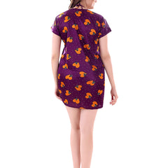 Be You Women Set of 3 Purple Printed Nightdress