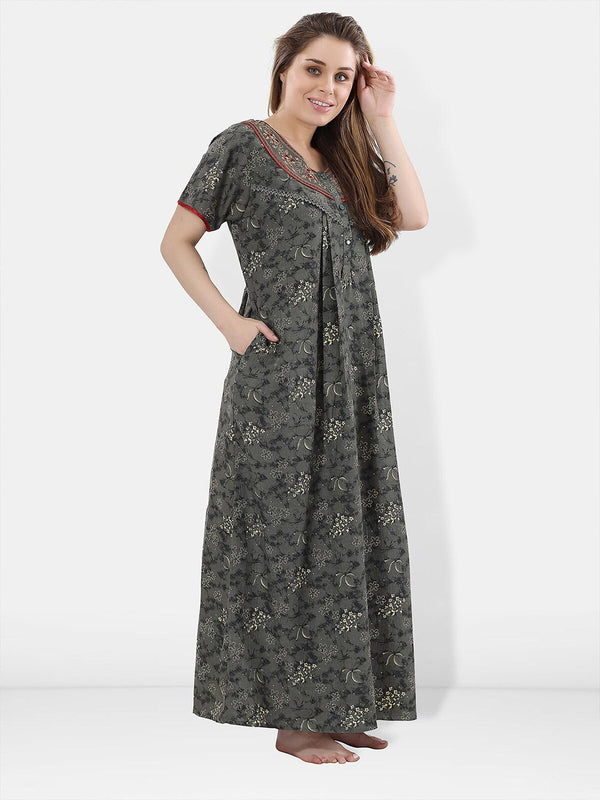 Be You Floral Printed Maxi Nightdress