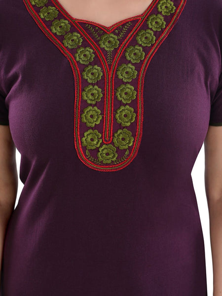 Be You Embroidered Maxi Nightdress