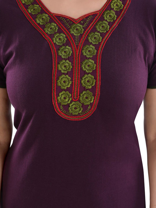 Be You Embroidered Maxi Nightdress