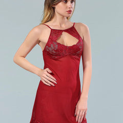 Be You Maroon Net Baby Doll