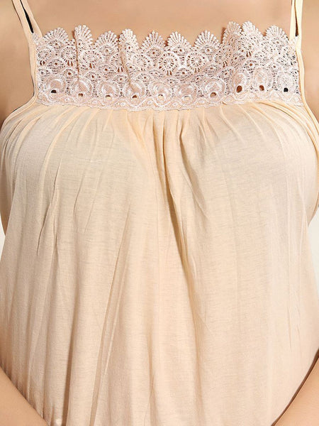 Be You Lace Cotton Maxi Nightdress