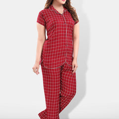 Be You Women Checked Night suit