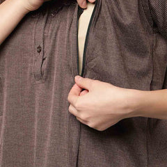 Be You Brown Printed Maxi Nightdress