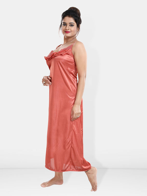 Be You Maxi Satin Wrap Nightdress With Robe