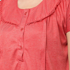 Be You Striped Maternity Maxi Nightdress