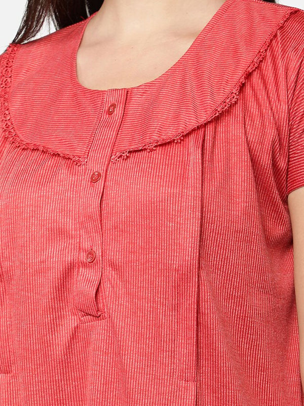 Be You Striped Maternity Maxi Nightdress