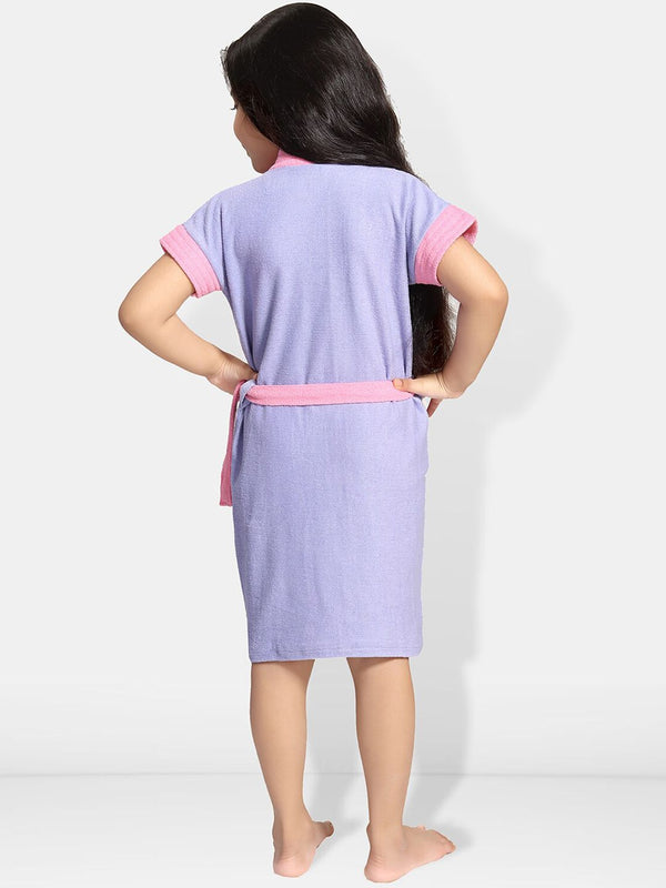 Be You Girls Terry Cotton Water Absorbent Bath Robe With Belt