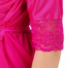 Be You Satin Lingerie Set With Robe BUF-3-PCS-SET-2249-L