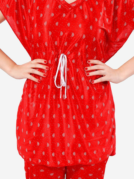 Be You Conversational Printed Satin Night Suit