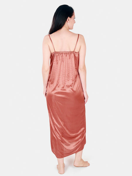 Be You Floral Lace Shoulder Straps Satin Maxi Nightdress With Robe