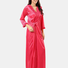 Be You Self Design Nightdress With Robe