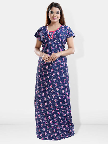 Be You Floral Printed Satin Maxi Nightdress
