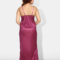 Be You V-Neck Satin Maxi Nightdress With Robe