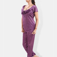 Be You Satin Night Suit With Robe