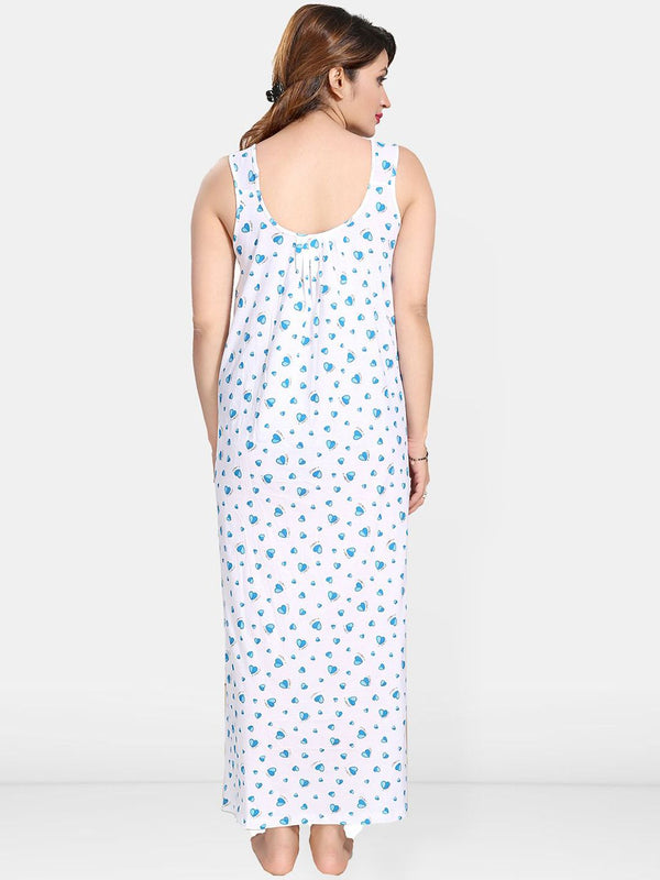Be You Women Printed A-line Maxi Nightdress