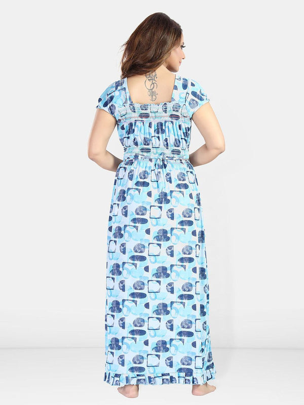 Be You Women Printed Maxi Nightdress