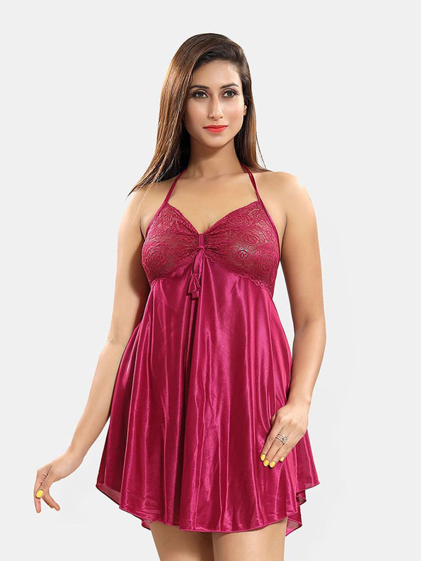 Be You Set of 2 Satin Maxi Sweat Nightdress
