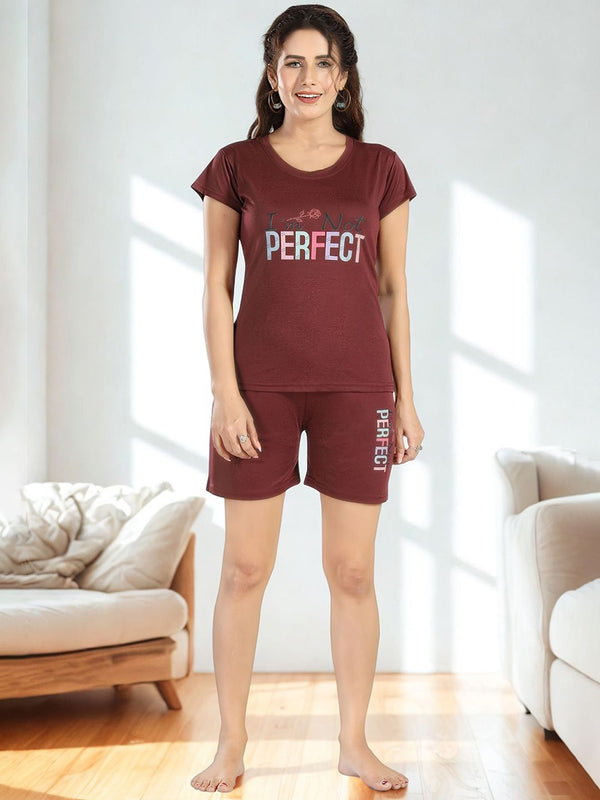 Be You Women Typography Printed Night suit