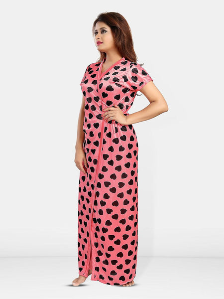 Be You Women Pack of 2 Printed Maxi Wrap Nightdress